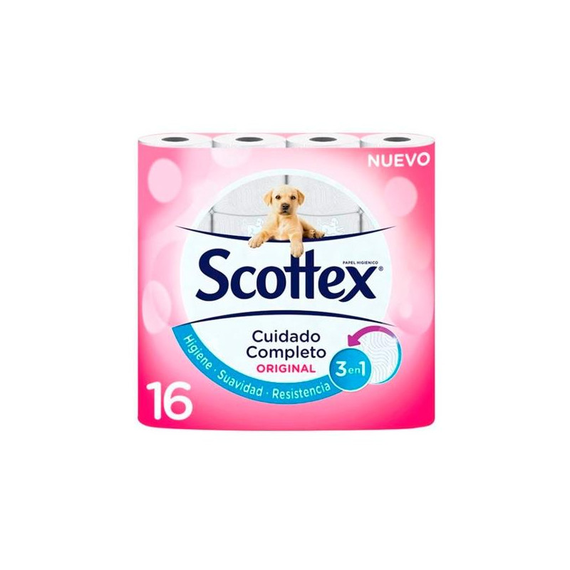 (61265792) SCOTTEX ORIGINAL PAPEL HIGIÉNICO DOBLE CAPA PACK DE 16 ROLLOS