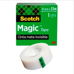 (7100024666) SCOTCH MAGIC CINTA ADHESIVA INVISIBLE ROLLO 19MM X 33MM CAJA INDIVIDUAL