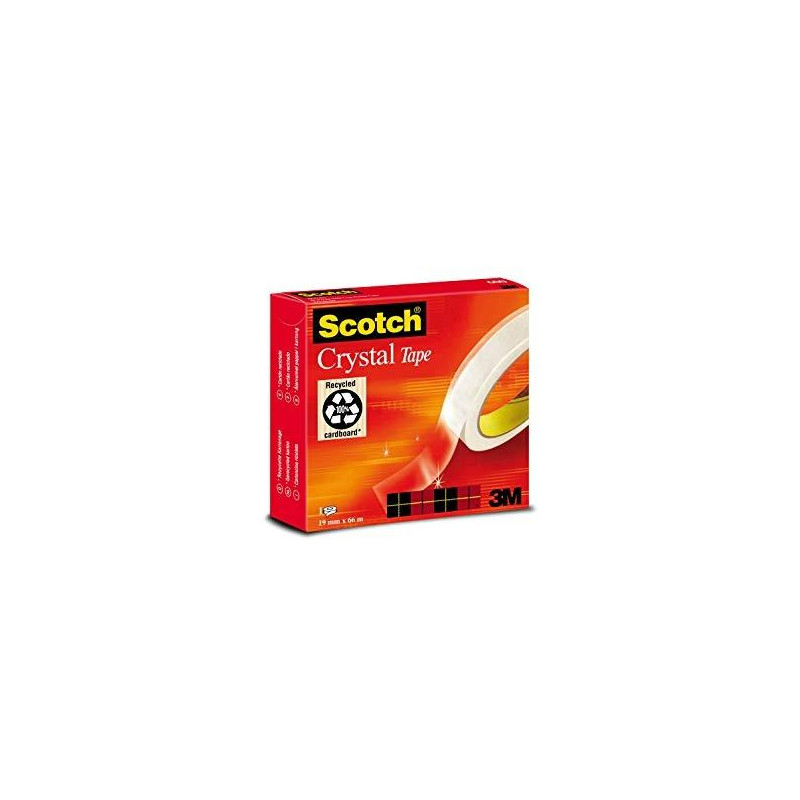 (7100027400) SCOTCH MAGIC CINTA SUPERTRANSPARENTE CRYSTAL 600 19X66  CAJA INDIVIDUAL (7100027400