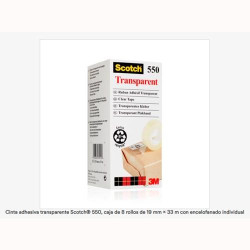 (7100029278) SCOTCH CINTA TRANSPARENTE 550 19X33M -PACK 8 ROLLOS-