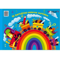(300) SELVI CUADERNO PARA MANUALIDADES CON 10 CARTULINAS 24X32CM 180GR COLORES SURTIDOS