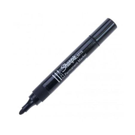 (S0192584) SHARPIE MARCADOR PERMANENTE NEGRO M15 PUNTA REDONDA 12 UD