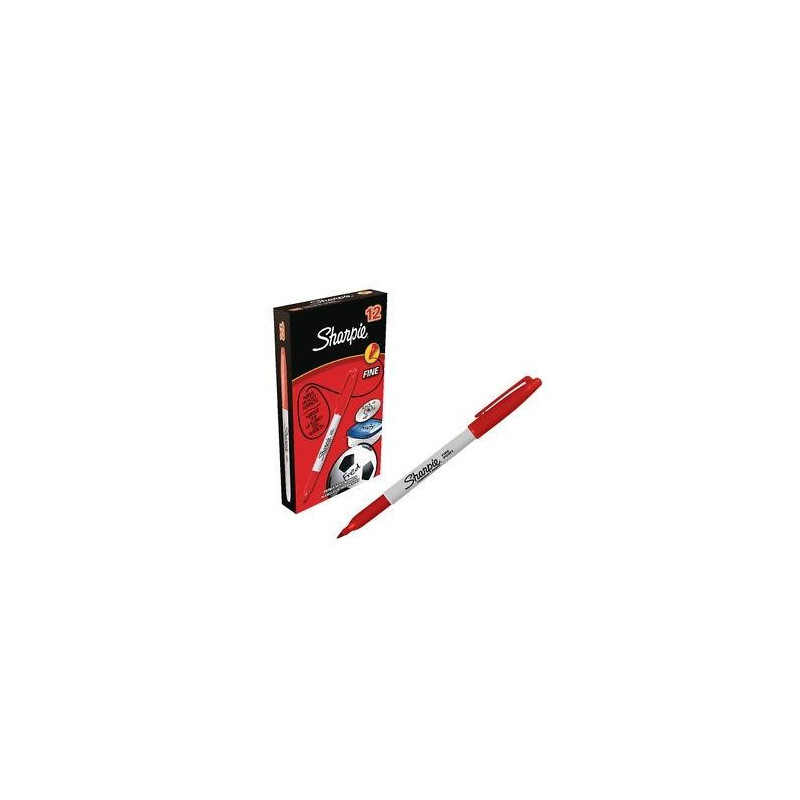 (S0810940) SHARPIE MARCADOR PERMANENTE FINE PUNTA REDONDA 0.9MM ROJO