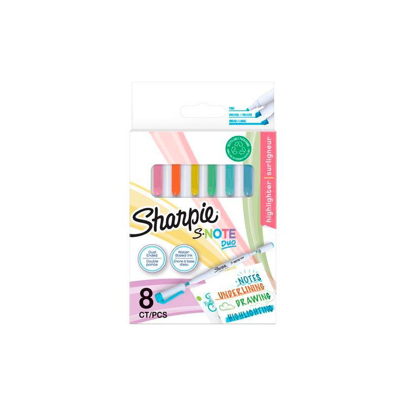 (2182116) SHARPIE ROTULADORES CREATIVOS S-NOTE DUO C/SURTIDOS ESTUCHE 8 UD