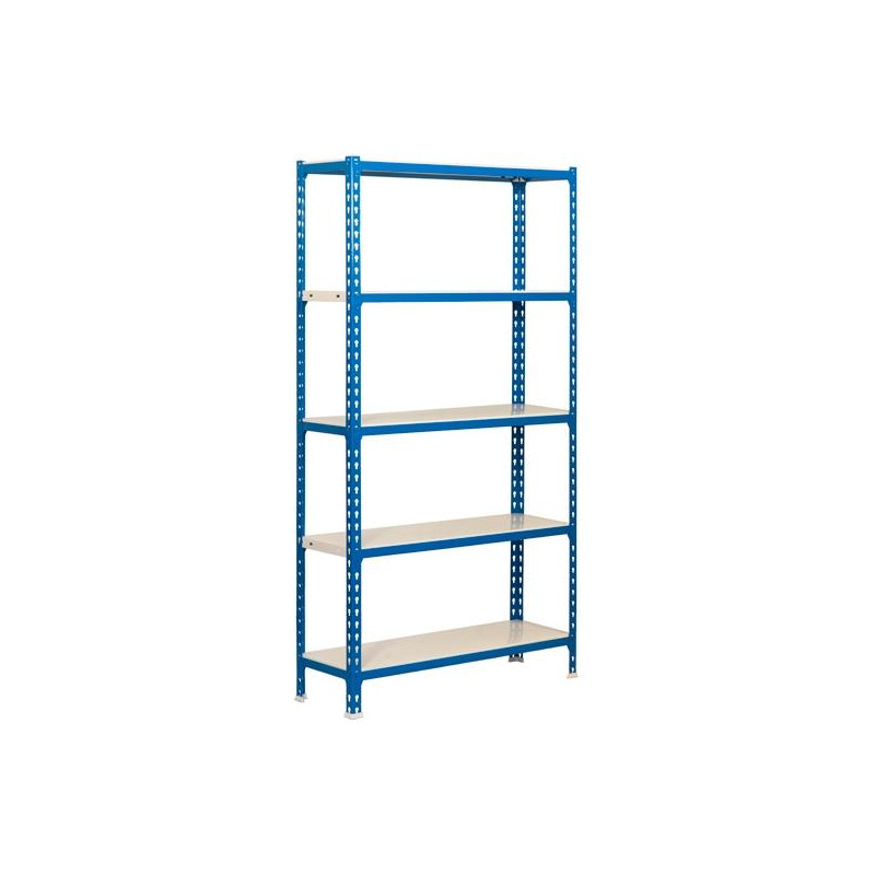 (442100024188045) SIMONRACK KIT SIMONCLICK MINI 5/400 ESTANTERÍA METÁLICA 5 BALDAS/180KG 180X80X40CM AZUL/BLANCO