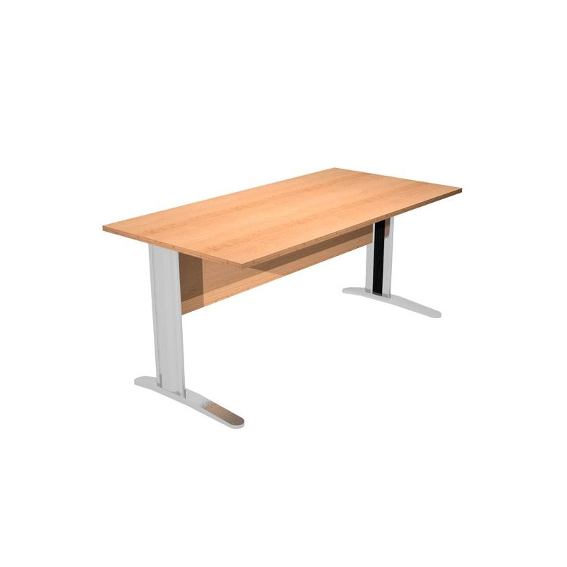 (002-6+30511) ARTEXPORT MESA ESCRITORIO PRESTO 140 CON PATAS DE METAL TABLERO 22MM HAYA