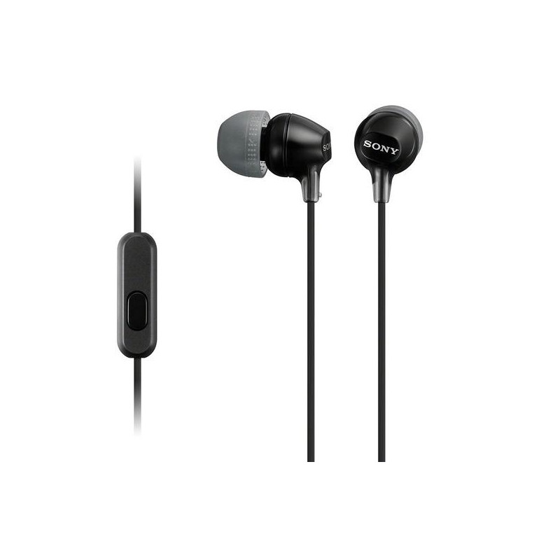 (MDREX15APB.CE7) SONY AURICULARES EX-15AP INTERNOS LIGEROS C/MICRÓFONO CONECTOR JACK 3.5 NEGRO