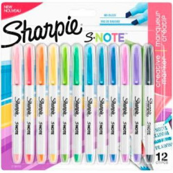 (2138233) SHARPIE MARCADOR S-NOTE ROTULADOR PUNTA BISELADA COLORES SURTIDOS PASTEL BLÍSTER 12 UD