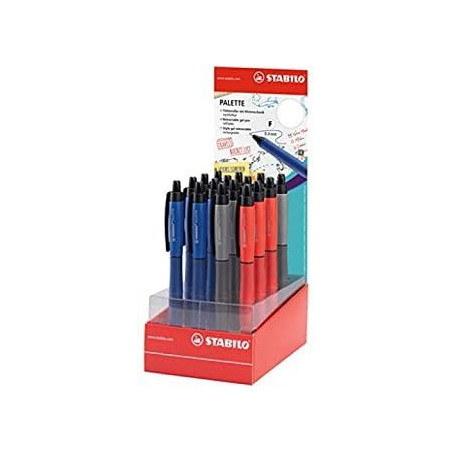 (268/16-01) STABILO BOLÍGRAFO TINTA DE GEL RETRÁCTIL PALETTE FINE SURTIDO EXPOSITOR -16U-