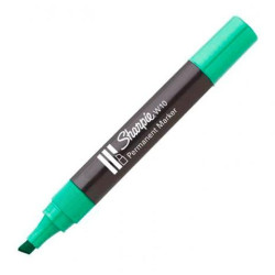 (S0192715) SHARPIE MARCADOR PERMANENTE W10 PUNTA BISELADA VERDE 12 UD