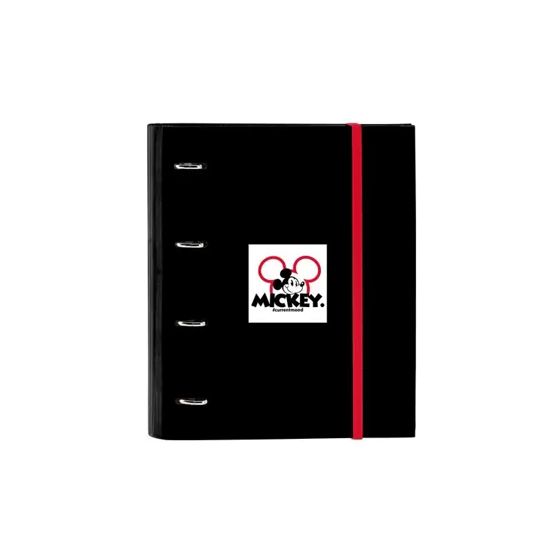 (512349666) SAFTA CARPETA DE ANILLAS 4X35MM C/RECAMBIO 100H A4 T/DURAS CIERRE C/GOMA MICKEY MOUSE "MICKEY MOOD"