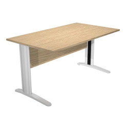 (002-C+30511) ARTEXPORT MESA ESCRITORIO PRESTO 140 CON PATAS DE METAL TABLERO 22MM ROBLE