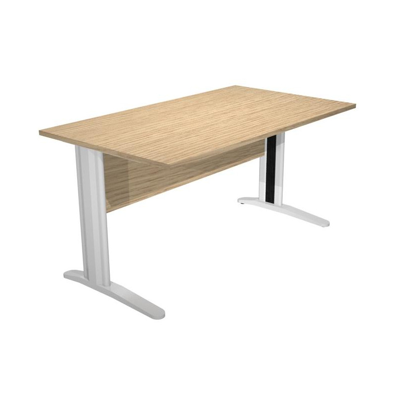 (002-C+30511) ARTEXPORT MESA ESCRITORIO PRESTO 140 CON PATAS DE METAL TABLERO 22MM ROBLE