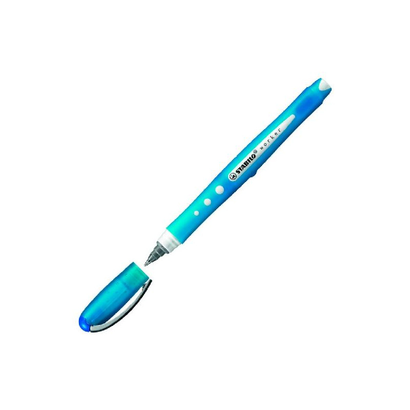 (2019/41) STABILO ROLLER TINTA LÍQUIDA WORKER PUNTA MEDIA AZUL