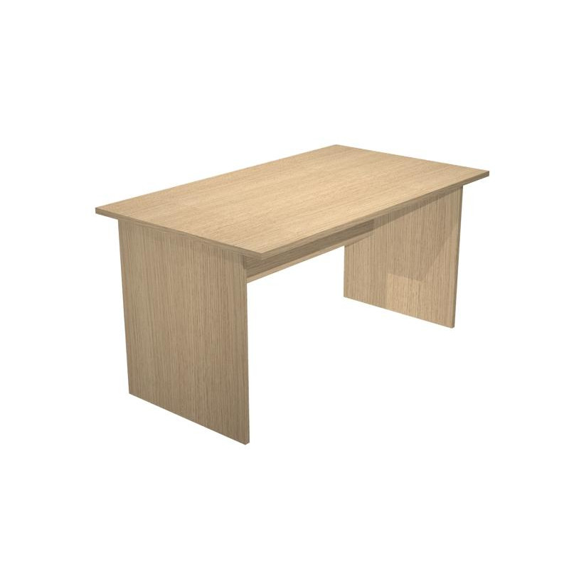 (002-C+60111-C) ARTEXPORT MESA ESCRITORIO PRESTO 140 CON PATAS PANEL LATERALES TABLERO DE 22MM ROBLE