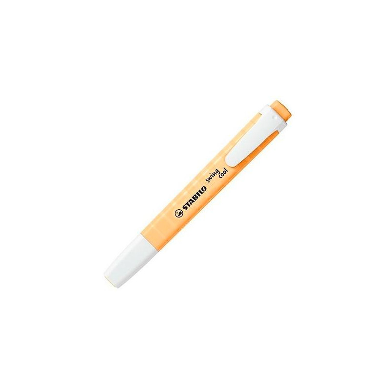 (275/125-8) STABILO MARCADOR FLUORESCENTE SWING COOL PASTEL NARANJA PÁLIDO CAJA 10 UD