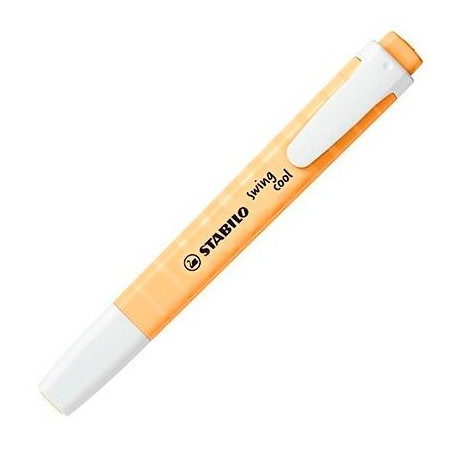 (275/125-8) STABILO MARCADOR FLUORESCENTE SWING COOL PASTEL NARANJA PÁLIDO CAJA 10 UD