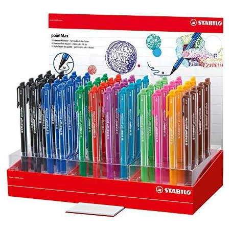 (488/48-1) STABILO ROTULADORES PARA ESCRITURA POINTMAX C/SURTIDOS EXPOSITOR 48 UD