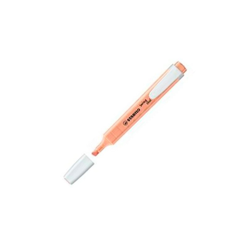 (275/140-8) STABILO MARCADOR FLUORESCENTE SWING COOL PASTEL CORAL MELOSO CAJA 10 UD