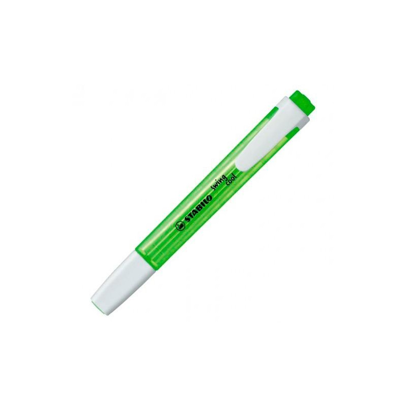 (275/33) STABILO MARCADOR FLUORESCENTE SWING COOL VERDE CAJA 10 UD
