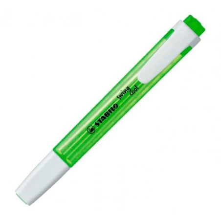 (275/33) STABILO MARCADOR FLUORESCENTE SWING COOL VERDE CAJA 10 UD