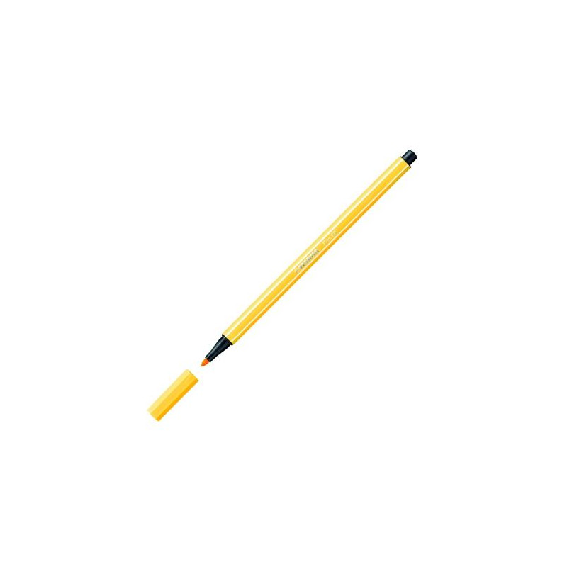 (68/44) STABILO ROTULADOR PEN 68 AMARILLO CAJA 10 UD