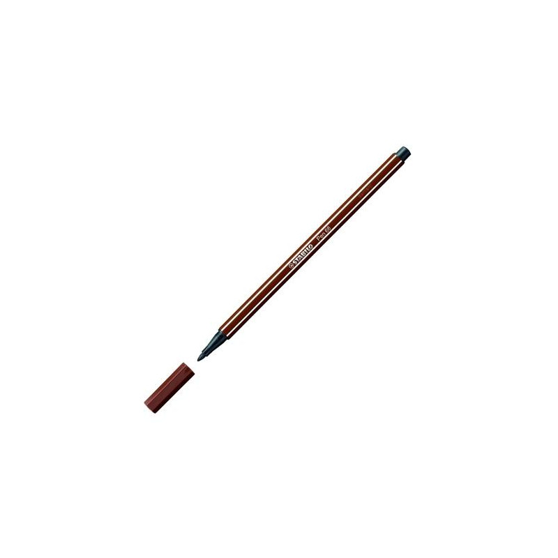(68/45) STABILO ROTULADOR PEN 68 MARRÓN CAJA 10 UD