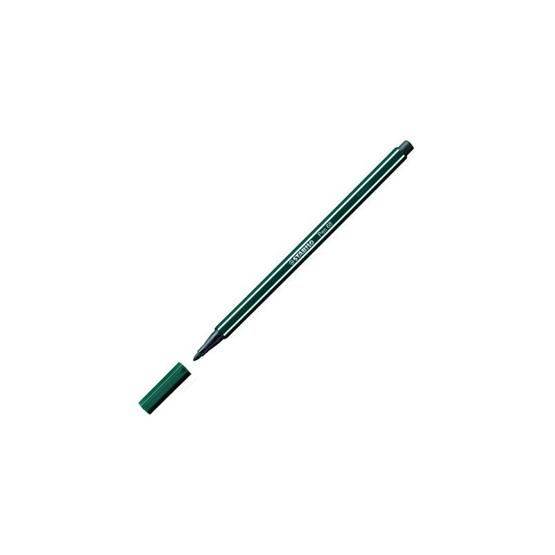 (68/63) STABILO ROTULADOR PEN 68 VERDE TIERRA CAJA 10 UD