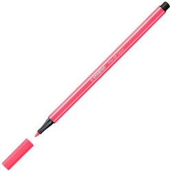 (68/040) STABILO ROTULADOR PEN 68 ROJO FLUORESCENTE CAJA 10 UD