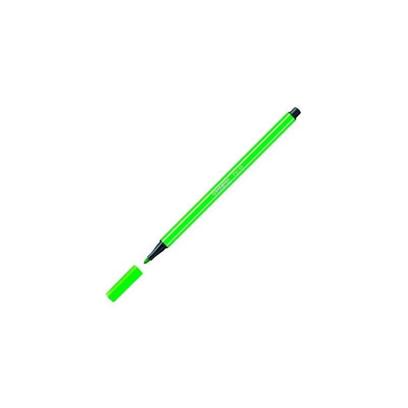 (68/33) STABILO ROTULADOR PEN 68 VERDE CLARO CAJA 10 UD