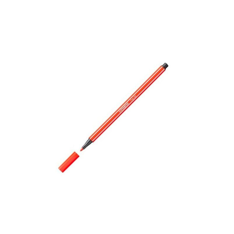 (68/40) STABILO ROTULADOR PEN 68 ROJO CAJA 10 UD