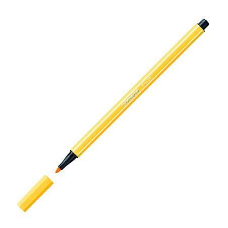 (68/44) STABILO ROTULADOR PEN 68 AMARILLO CAJA 10 UD