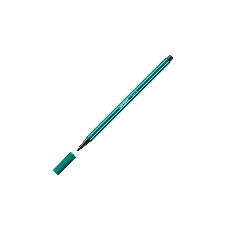 (68/53) STABILO ROTULADOR PEN 68 VERDE TURQUESA CAJA 10 UD