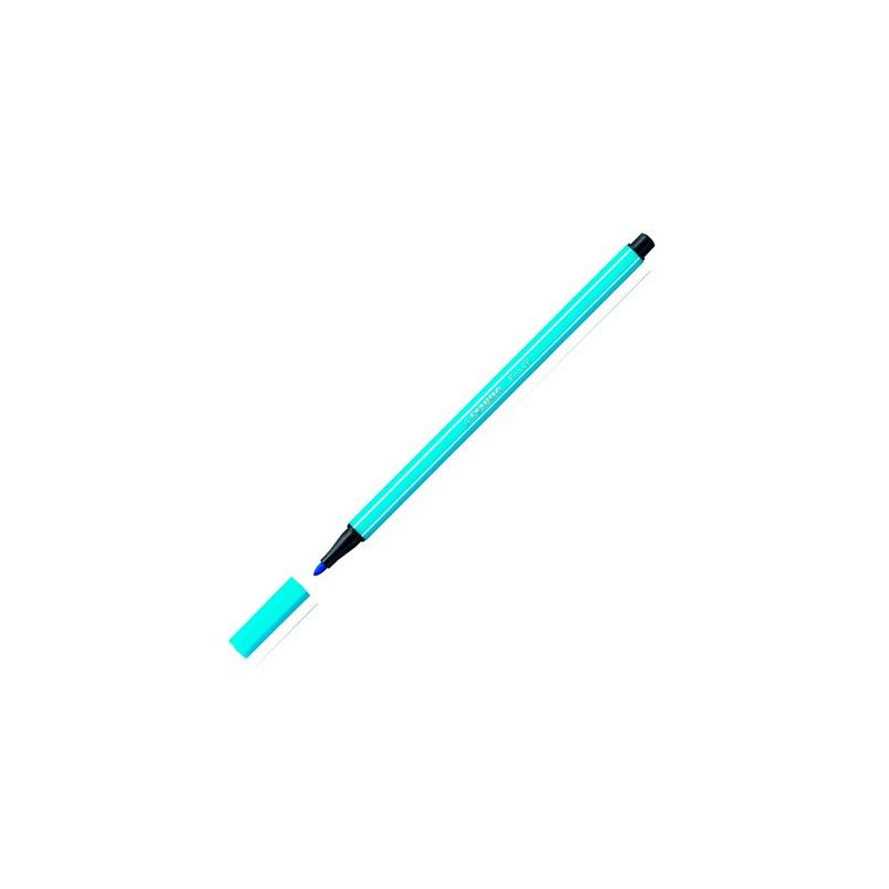 (68/57) STABILO ROTULADOR PEN 68 AZUL CELESTE CAJA 10 UD