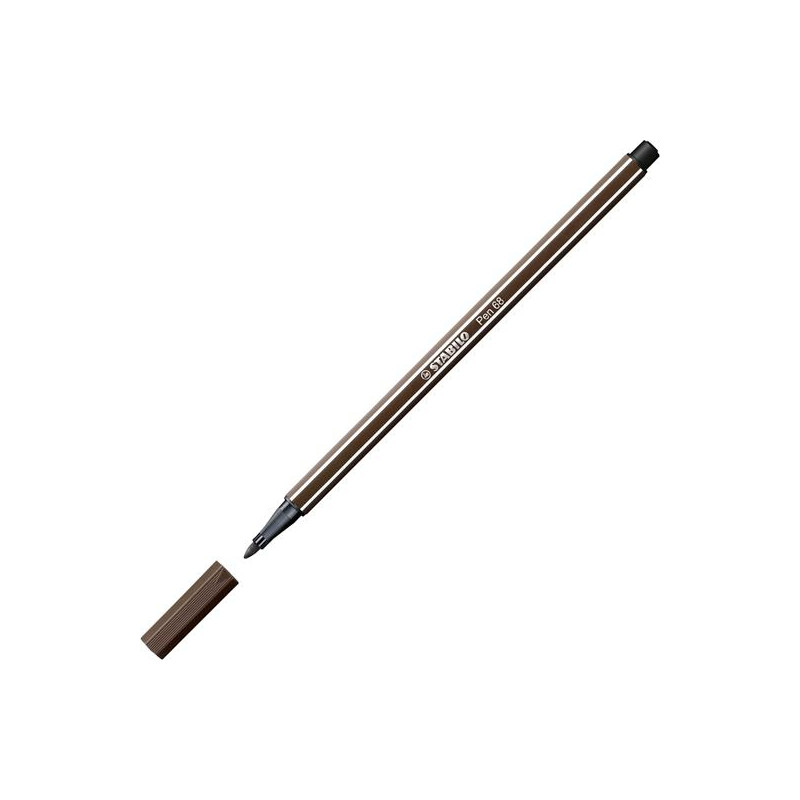 (68/65) STABILO ROTULADOR PEN 68 OCRE CAJA 10 UD