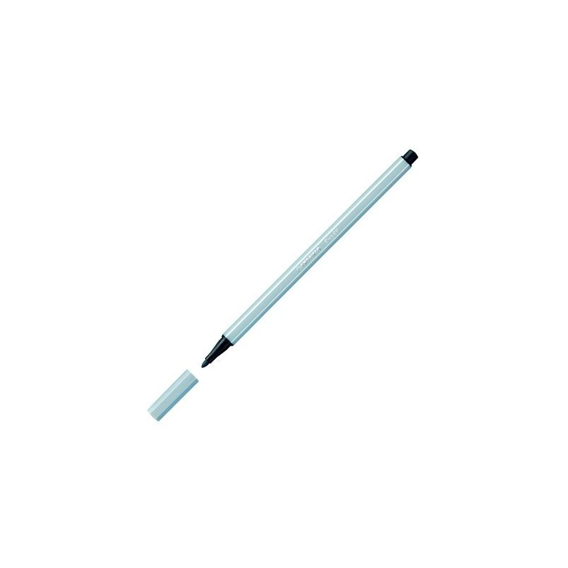 (68/94) STABILO ROTULADOR PEN 68 GRIS CLARO CAJA 10 UD