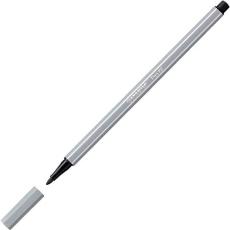 (68/95) STABILO ROTULADOR PEN 68 GRIS MEDIO CAJA 10 UD