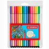 (6815-2) STABILO ROTULADORES PEN 68 COLORES SURTIDOS 10 ESTÁNDAR + 5 NEÓN ESTUCHE 15 UD