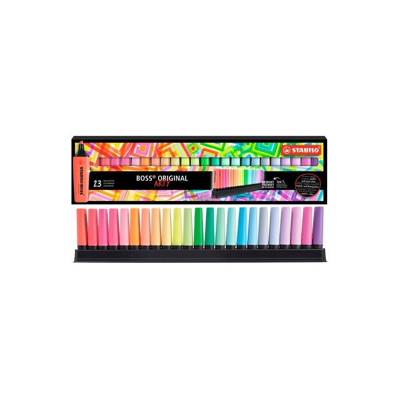 (7023/01-5-20) STABILO MARCADOR BOSS ORIGINAL ARTY COLORES SURTIDOS SET ESCRITORIO 23 UD