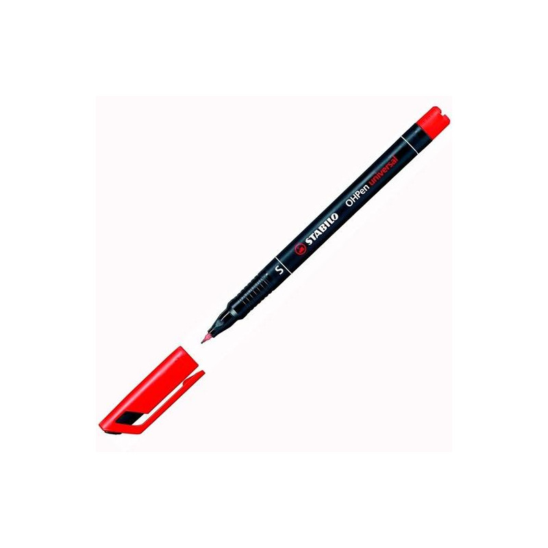 (841/40) STABILO MARCADOR PERMANENTE OHPEN UNIVERSAL PUNTA SUPER FINA 0.4MM ROJO