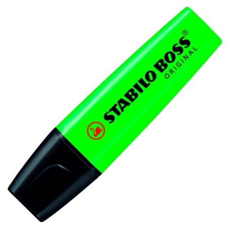 (70/33) STABILO MARCADOR FLUORESCENTE BOSS ORIGINAL VERDE