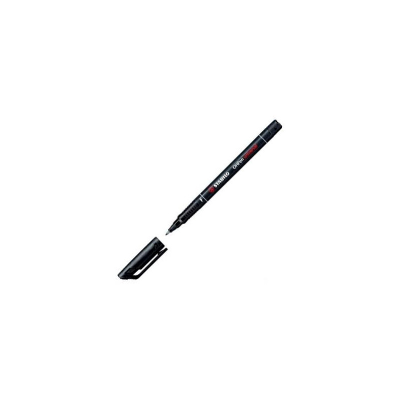 (842/46) STABILO MARCADOR PERMANENTE OHPEN UNIVERSAL PUNTA FINA 0.7MM NEGRO CAJA 10 UD