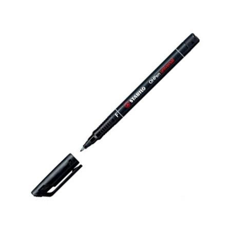 (842/46) STABILO MARCADOR PERMANENTE OHPEN UNIVERSAL PUNTA FINA 0.7MM NEGRO CAJA 10 UD