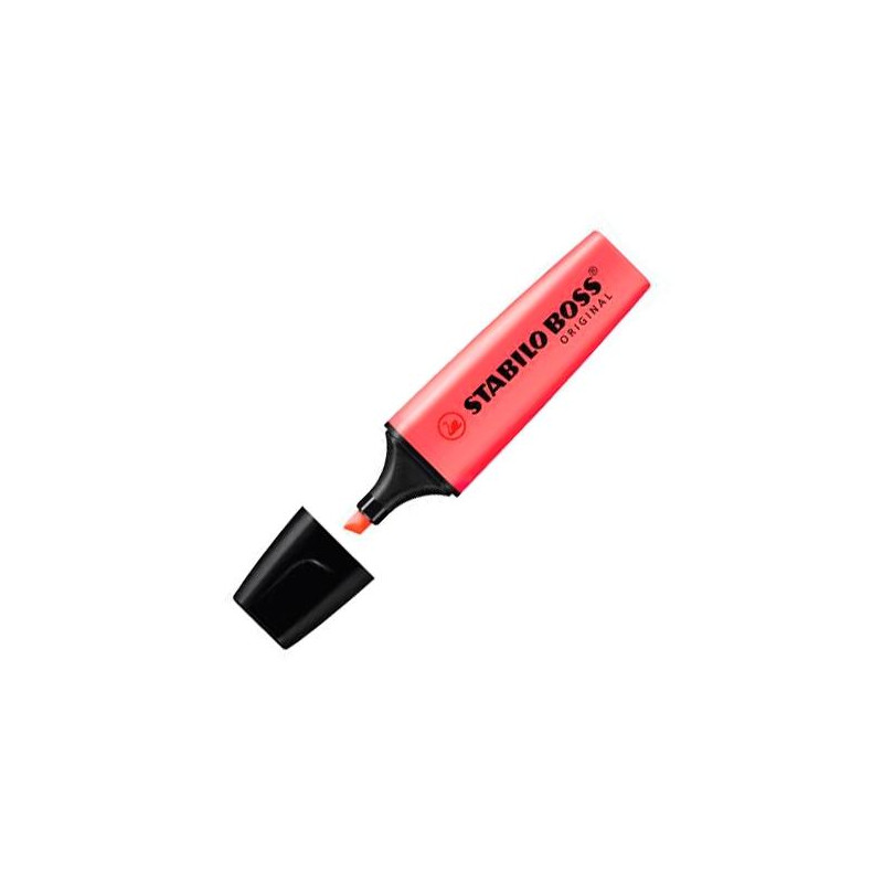 (70/40) STABILO MARCADOR FLUORESCENTE BOSS ORIGINAL ROJO