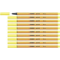 (88/24) STABILO ROTULADOR POINT 88 AMARILLO LIMÓN CAJA 10 UD