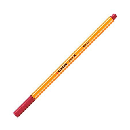 (88/50) STABILO ROTULADOR POINT 88 ROJO OSCURO CAJA 10 UD