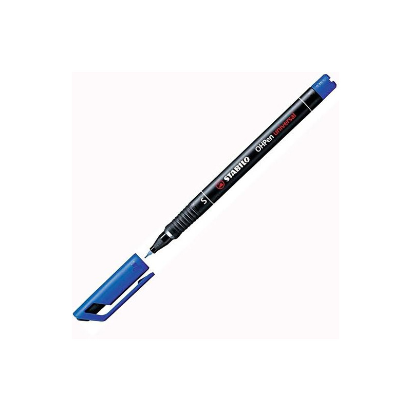 (841/41) STABILO MARCADOR PERMANENTE OHPEN UNIVERSAL PUNTA SUPER FINA 0.4MM AZUL