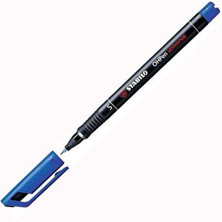 (841/41) STABILO MARCADOR PERMANENTE OHPEN UNIVERSAL PUNTA SUPER FINA 0.4MM AZUL
