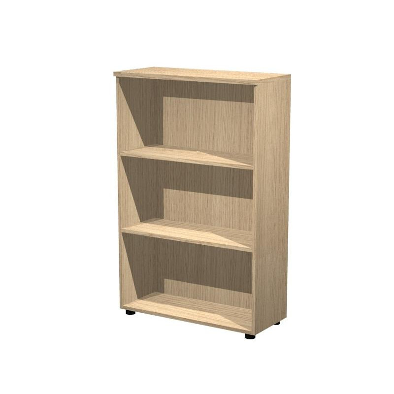 (035-C) ARTEXPORT ESTANTERÍA MEDIA PRESTO ABIERTA 2 ESTANTES 22MM REGULABLES CON TRASERA ROBLE