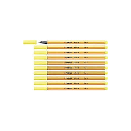 (88/24) STABILO ROTULADOR POINT 88 AMARILLO LIMÓN CAJA 10 UD